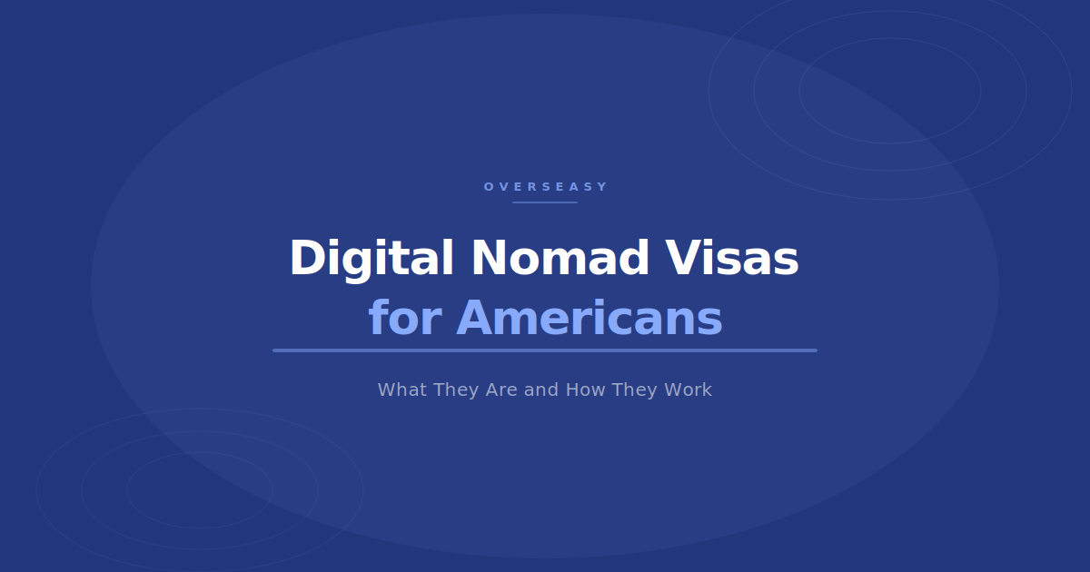Digital Nomad Visas for Americans: What They Are and How They Work